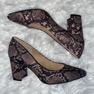 ✨H&M Snakeskin Print Block Heels✨